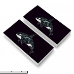 Killer Whale Orca with Waves Eraser Set of 2  B078XL8K65